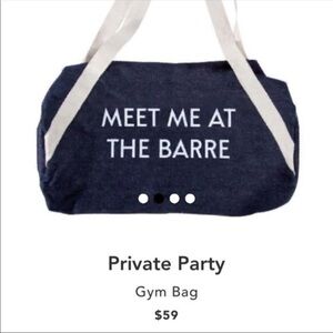 Meet me at the Barre Gym bag